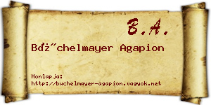 Büchelmayer Agapion névjegykártya